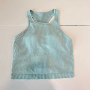 Lululemon ebb to street cropped tank mint green 8
